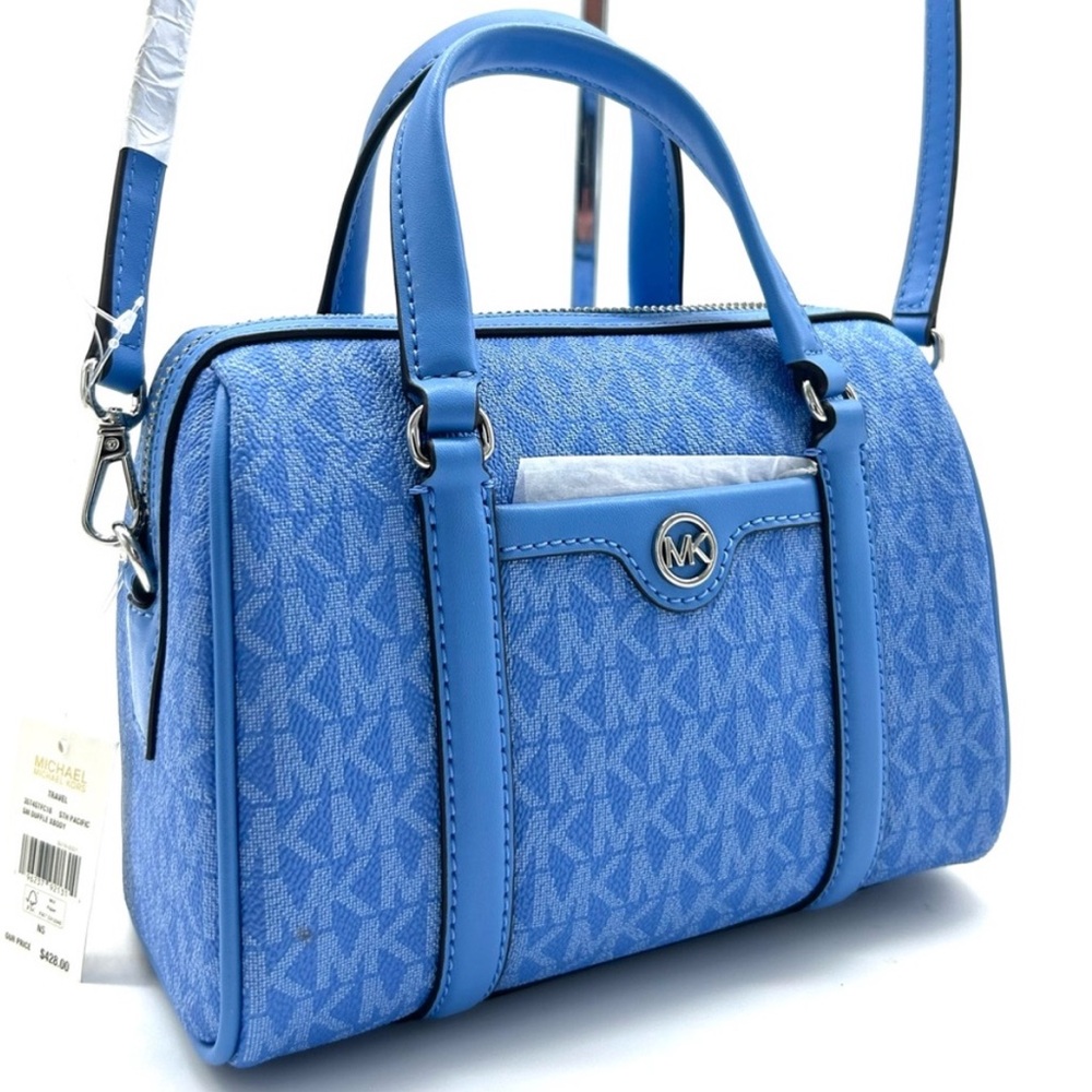Michael Kors Small Travel Duffle Xbody Satchel Shoulder Bag South Pacific Blue